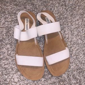 Steve Madden white sandals